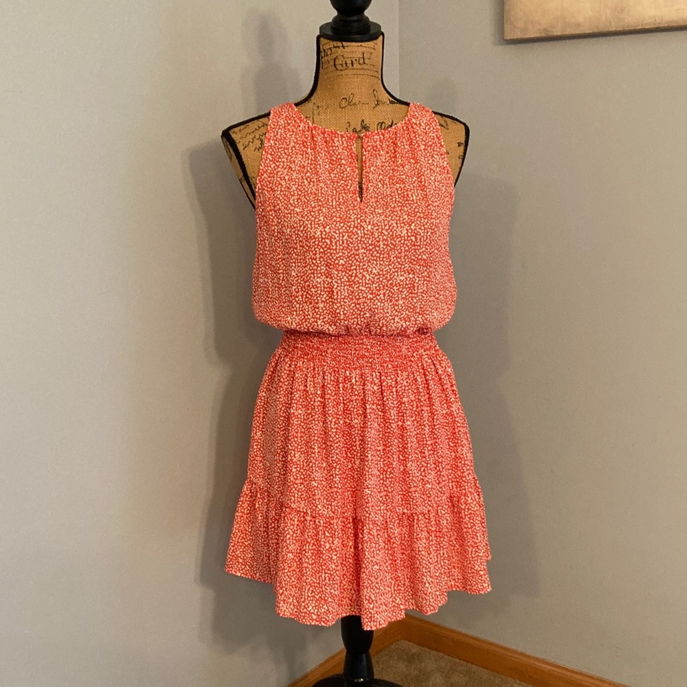 Allison Joy Coral Sleeveless Mini Dress Women Size Small